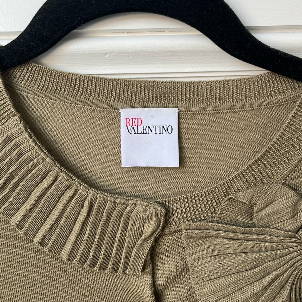 Valentino Wool Cardigan Sweater with Bow Detail - Picture 3 of 6